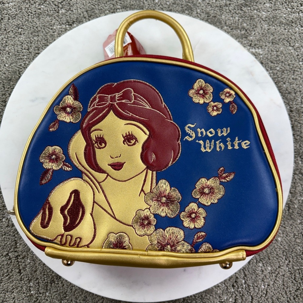 Disney Bésame Snow White 1937 Collection Cosmetic Makeup Bag NWT Rare Gold